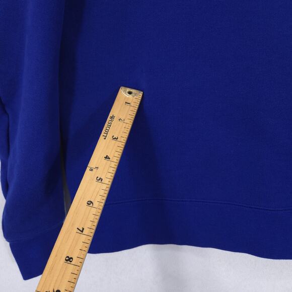 Nike Sweatshirt Mens M Blue Track & Field Crew Neck Zip Pocket Ventilated Back - Picture 13 of 16